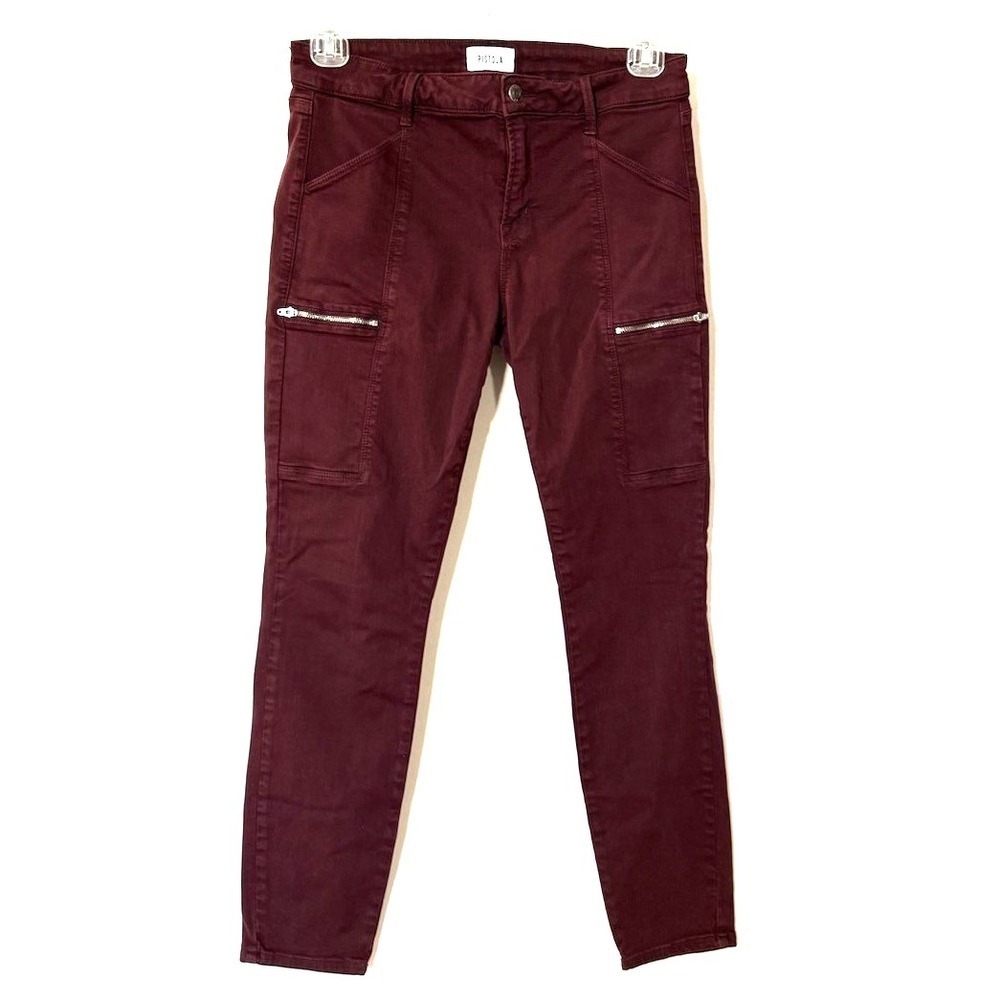 Pistola Hannah Cargo Pant Womens Size 29 Dark Purple Skinny Stretchy